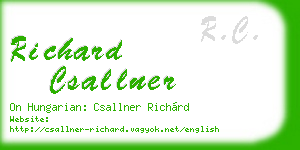 richard csallner business card