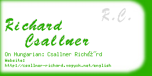 richard csallner business card